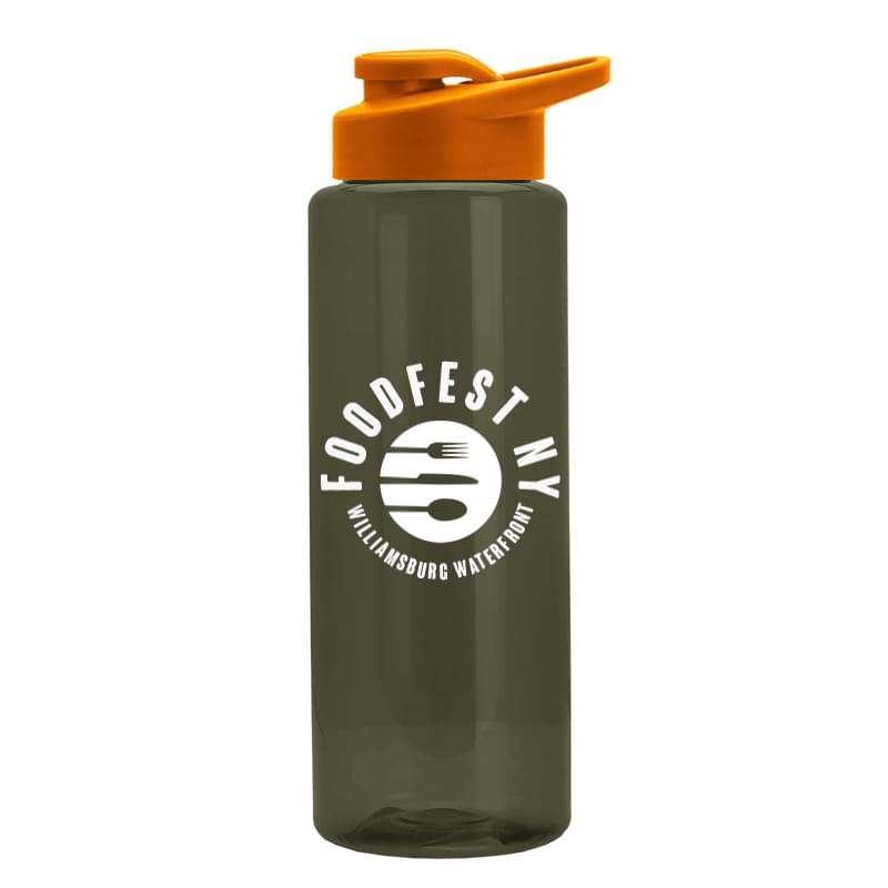 Guzzler 32 oz. Transparent Sports Bottle - Snap Lid