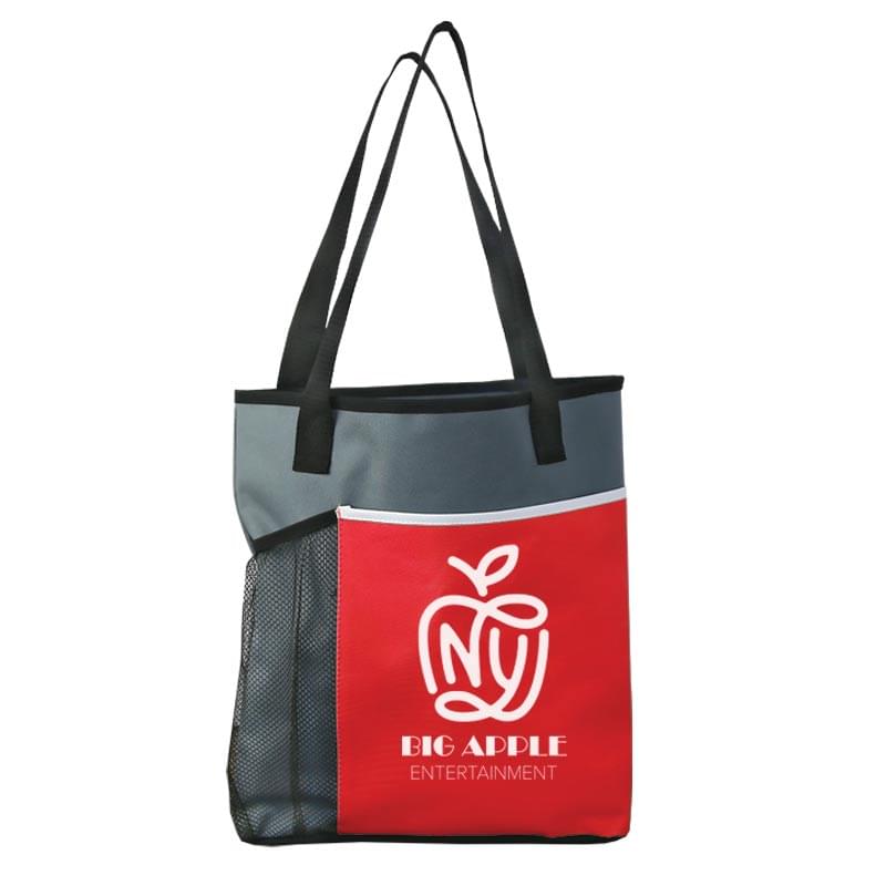 Broadway Tote - 15" x 15" - Mesh Bottle Holder