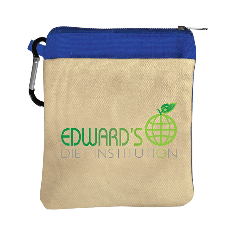 Garyline® Canvas Zipper Pouch with Carabiner