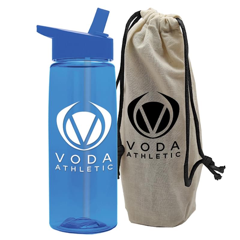 26 oz. Tritan Flair Bottle in a Cotton Tote