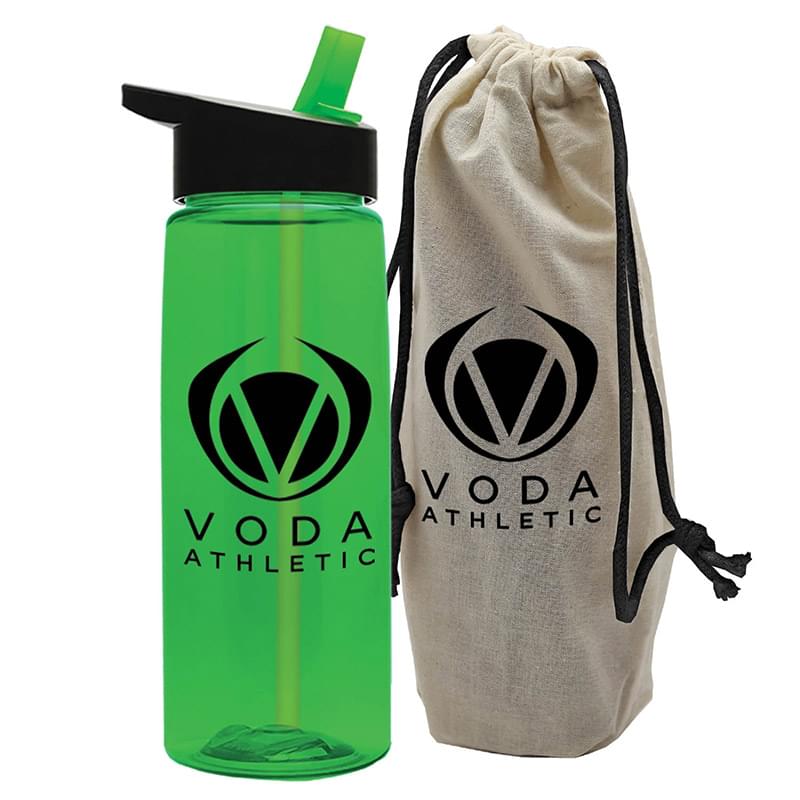 26 oz. Tritan Flair Bottle in a Cotton Tote
