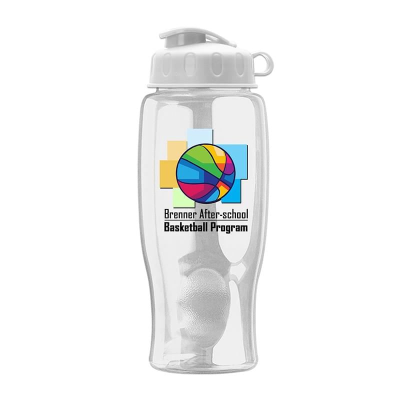 27 oz. Transparent Bottle - Flip Lid - Digital