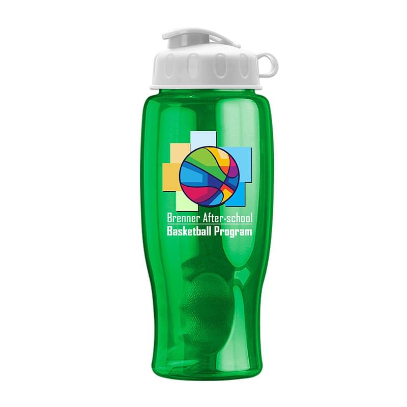 27 oz. Transparent Bottle - Flip Lid - Digital