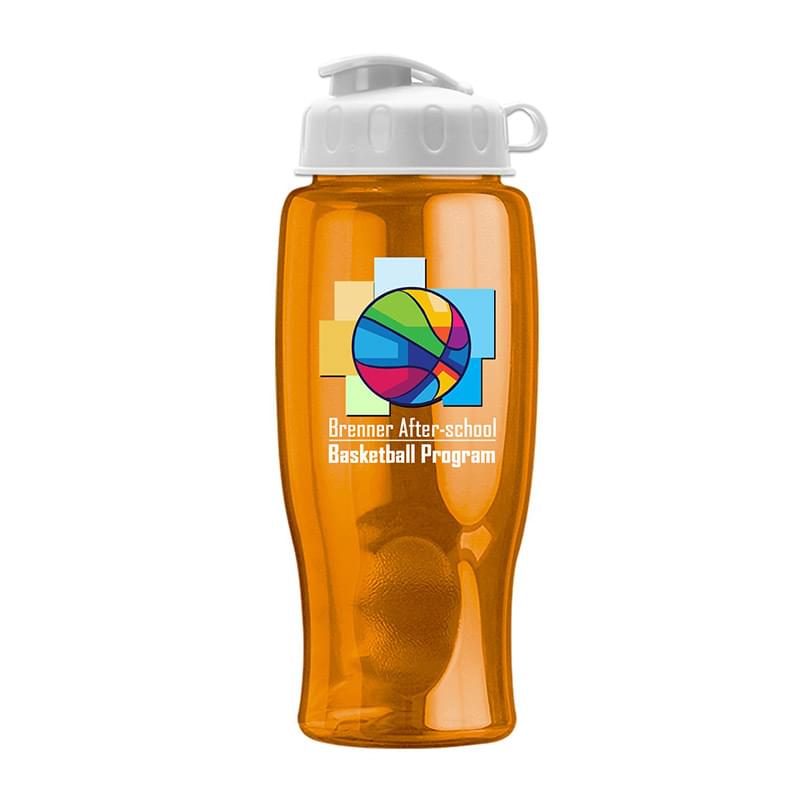 27 oz. Transparent Bottle - Flip Lid - Digital