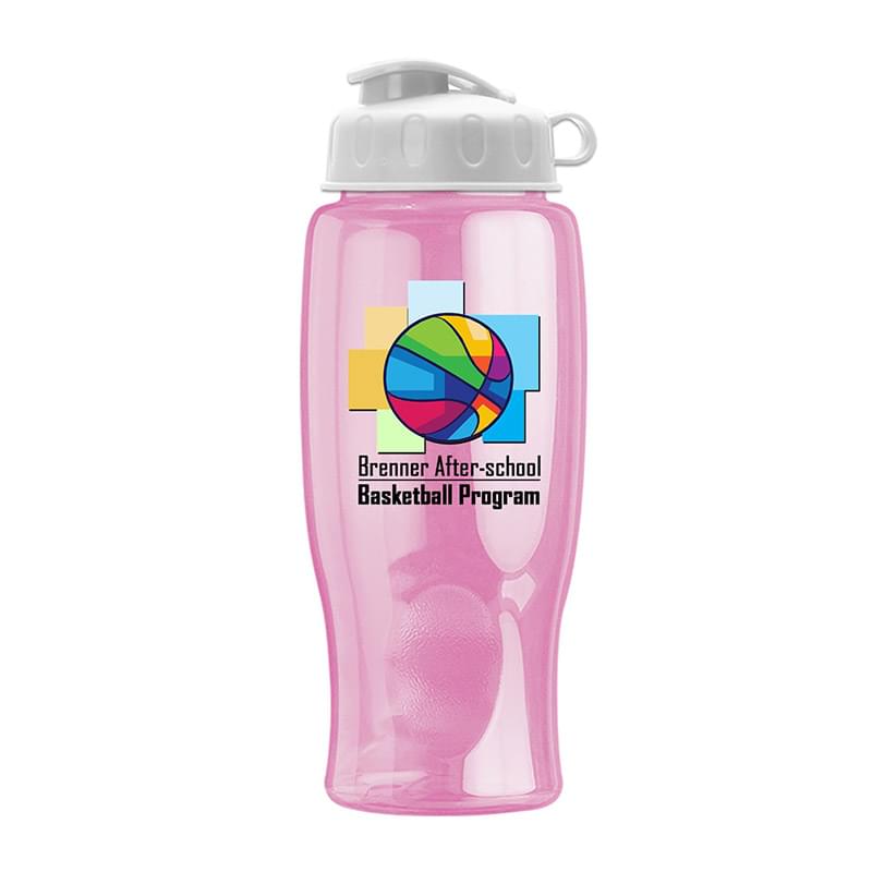 27 oz. Transparent Bottle - Flip Lid - Digital