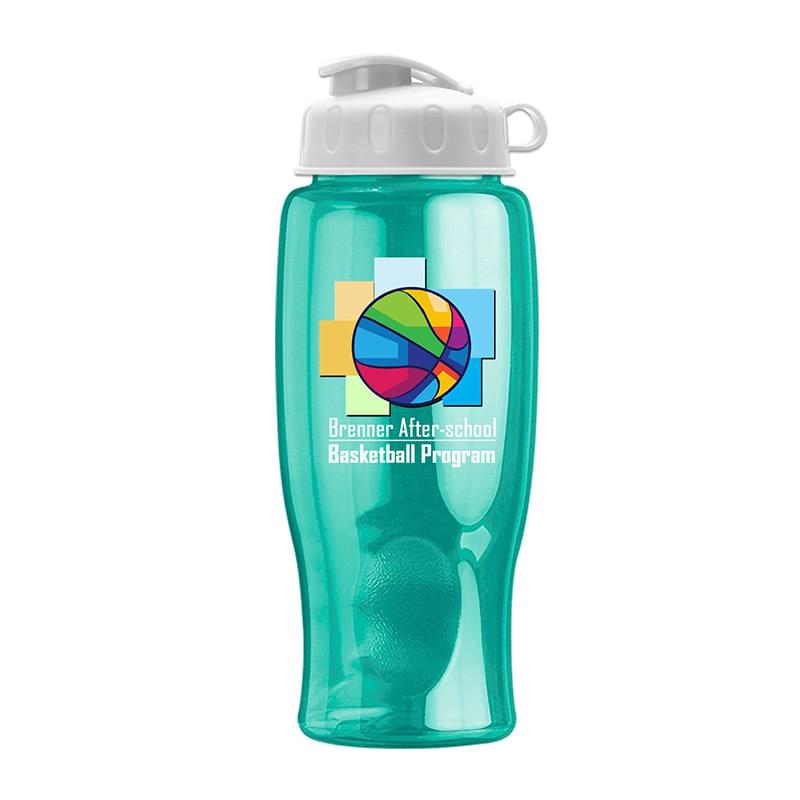 27 oz. Transparent Bottle - Flip Lid - Digital