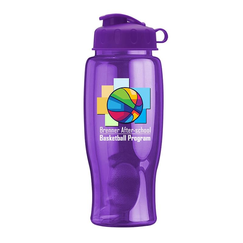 27 oz. Transparent Bottle - Flip Lid - Digital