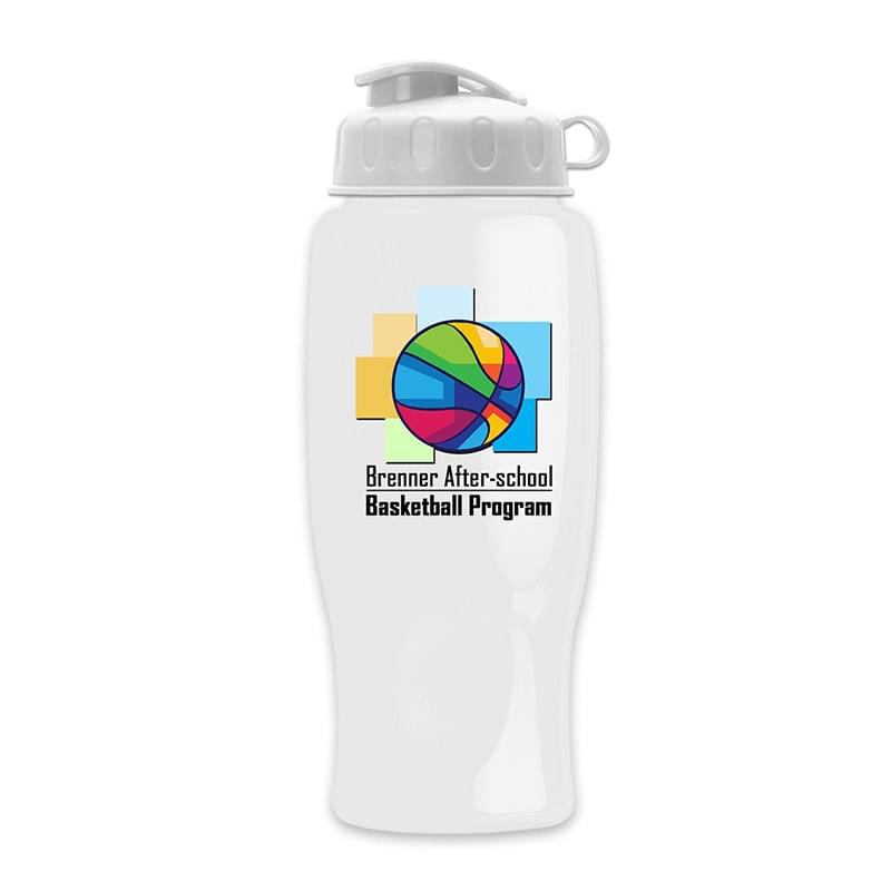 27 oz. Transparent Bottle - Flip Lid - Digital