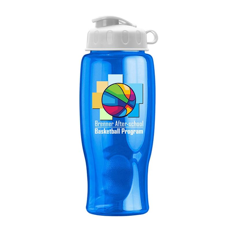 27 oz. Transparent Bottle - Flip Lid - Digital