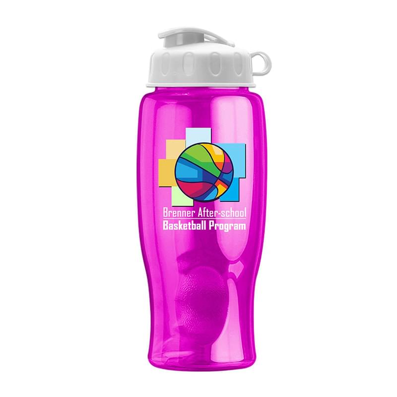 27 oz. Transparent Bottle - Flip Lid - Digital