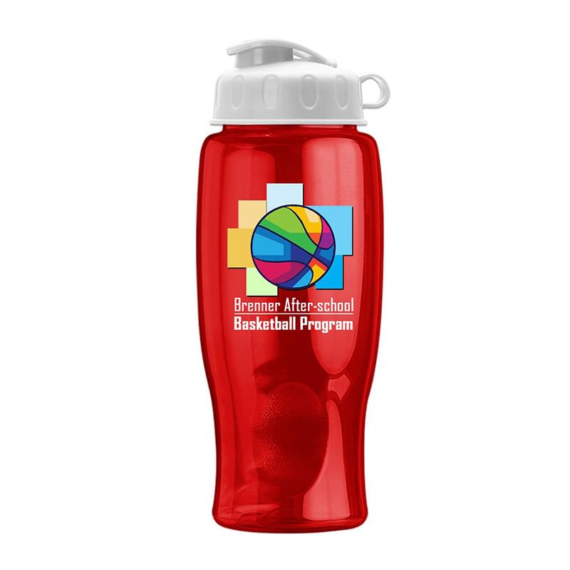 27 oz. Transparent Bottle - Flip Lid - Digital