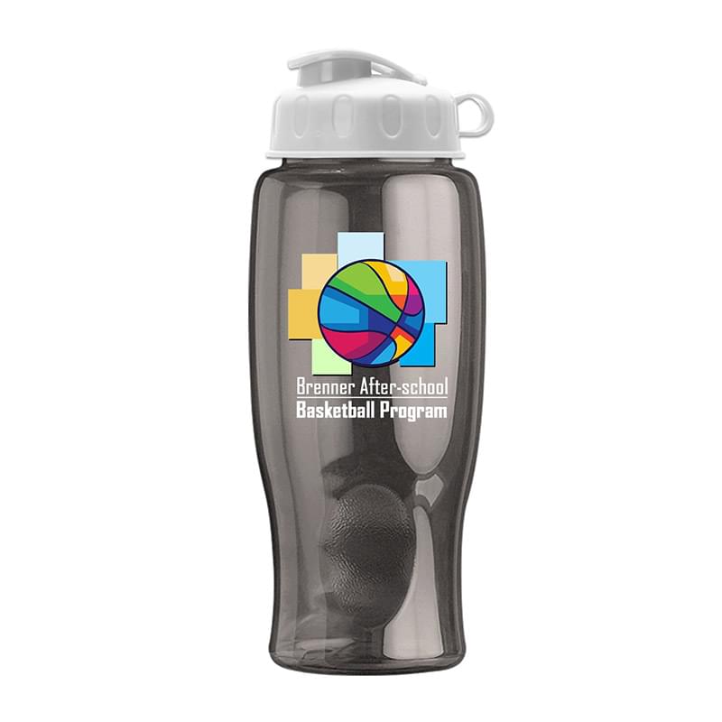 27 oz. Transparent Bottle - Flip Lid - Digital