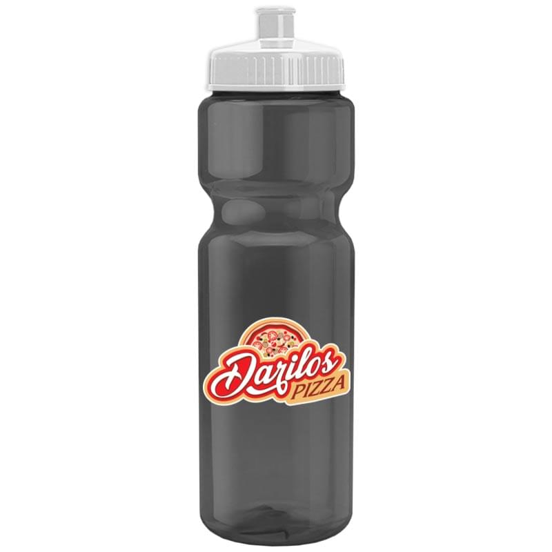 28 oz. Translucent Sports Bottle - Push Pull Lid - Digital Imprint