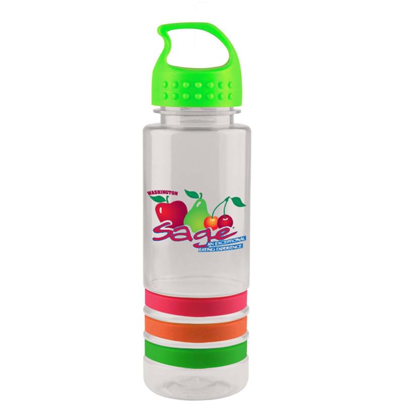 24 oz Tritan Stripe Bottle - Crest Lid - Digital