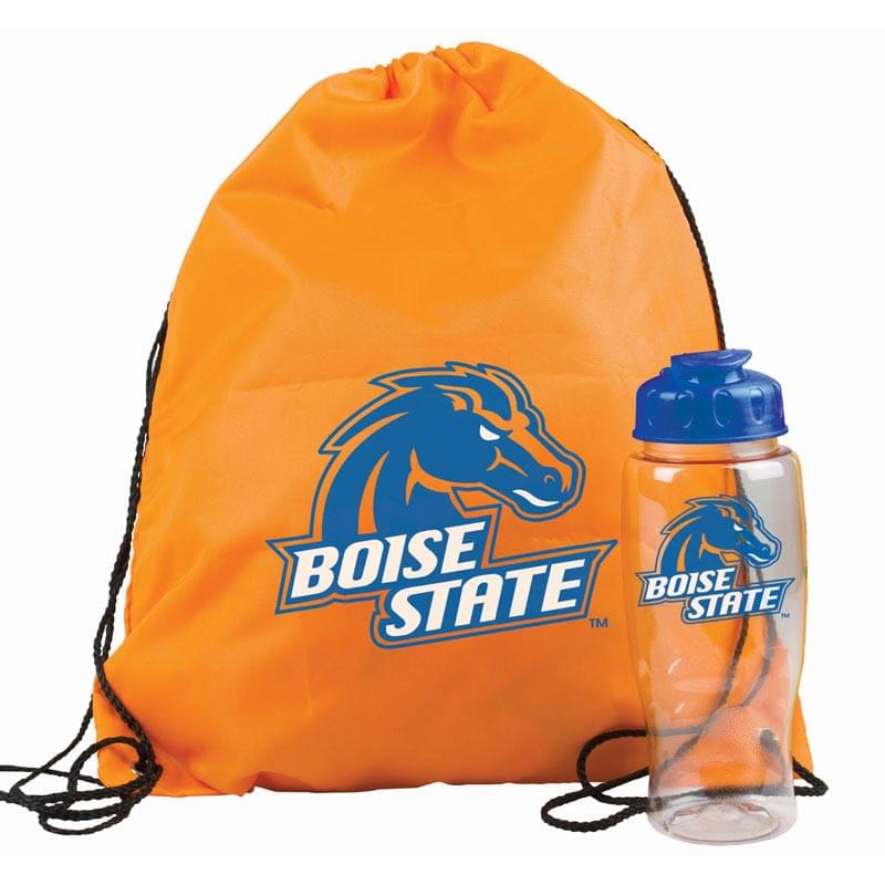 Bottle in a Drawstring Backpack Combo Kit