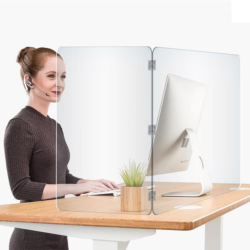 23.5" H x 31.5" W 2-Panel Desk Shield