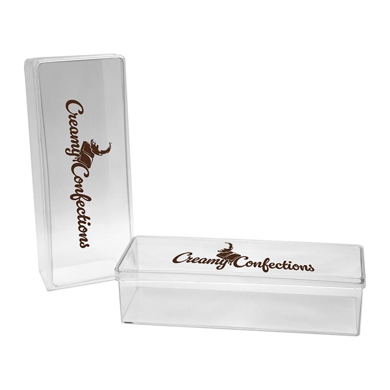 9.5" L x 3.5" W x 2.25" H Clear Plastic Box