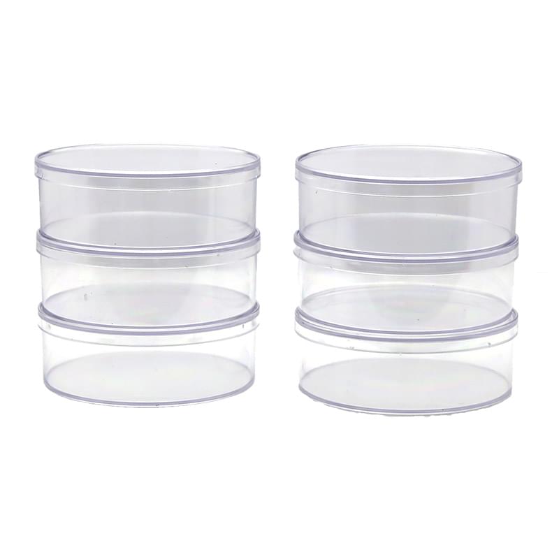 4.3" x 1.4" Clear Plastic Round