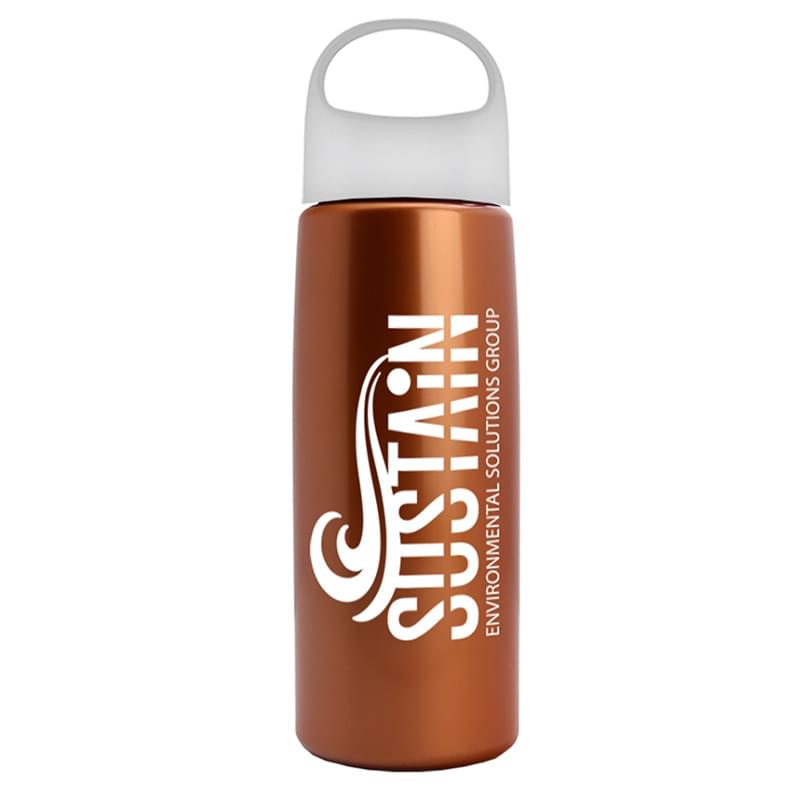 26 oz Metalike Flair Bottle with Oval Crest Lid