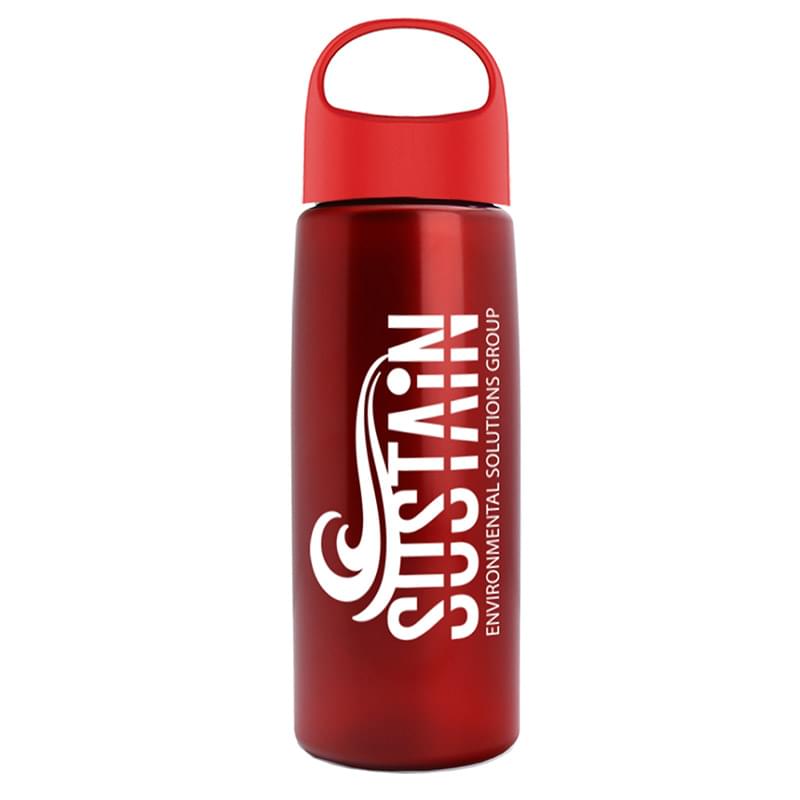 26 oz Metalike Flair Bottle with Oval Crest Lid