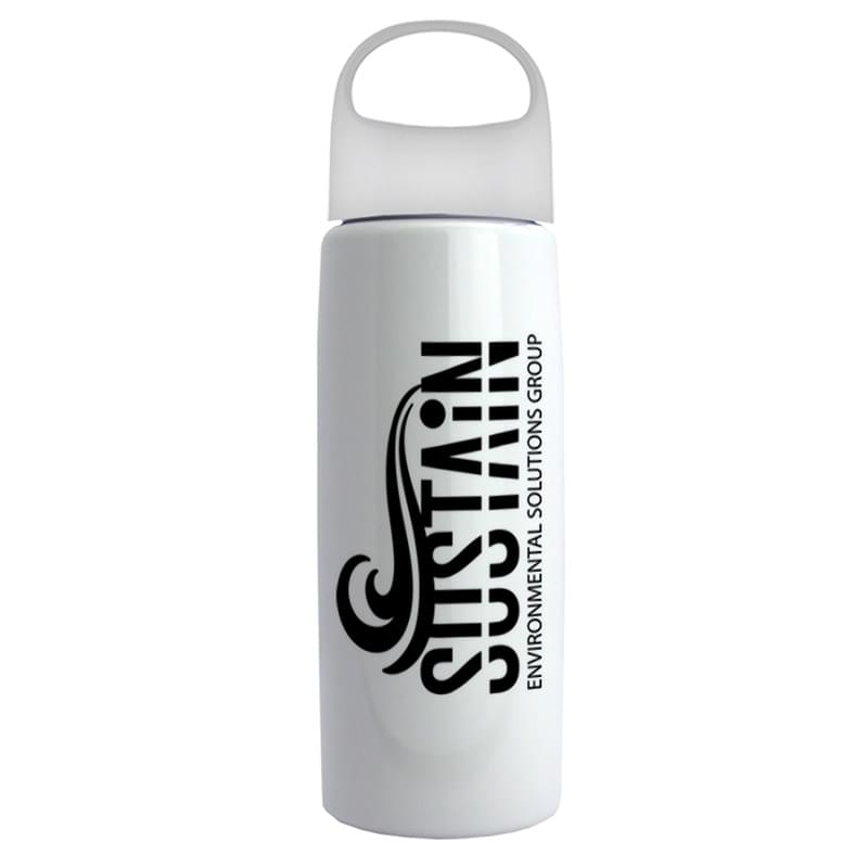 26 oz Metalike Flair Bottle with Oval Crest Lid