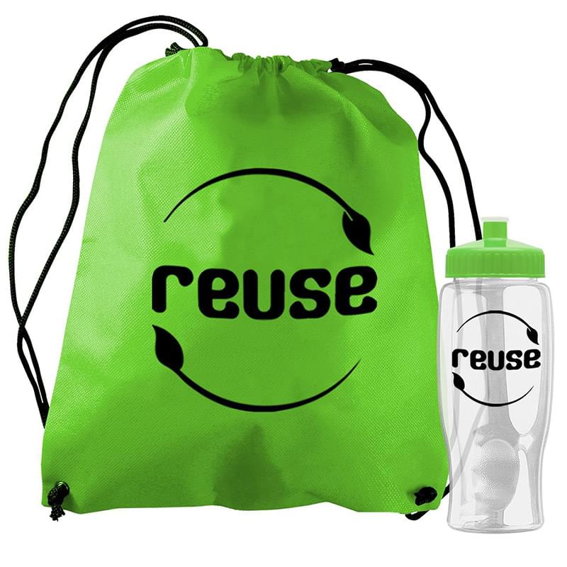 Non Woven Drawstring Backpack and Bottle
