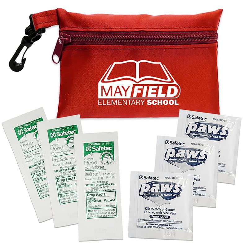 Zipper Tote Antimicrobial and Sanitizer Kit