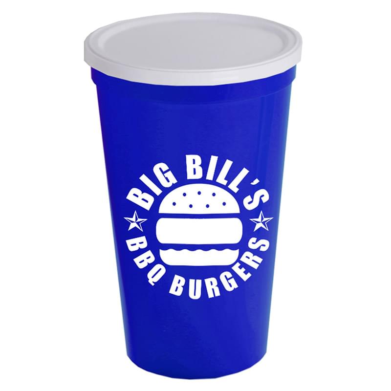 22 oz. Stadium Cup with No Hole Lid
