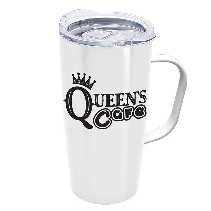 The Captain - 18 oz. Stainless Steel Straight Wall Tumbler With Metal Handle