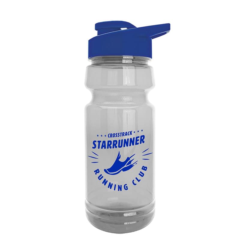 The Trainer - 24 oz. Transparent Water Bottle with Drink-Thru Lid