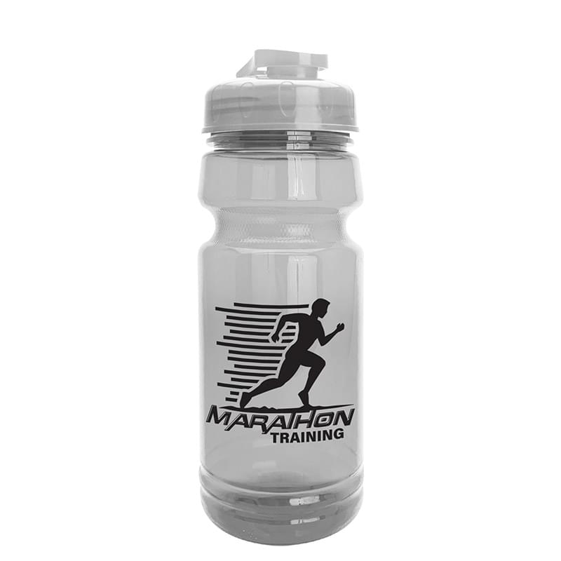 The Trainer - 24 oz. Clear Sports Bottle with USA Flip lid