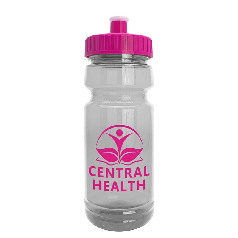 The Trainer - 24 oz. Clear Sports Bottle with Push-Pull Lid