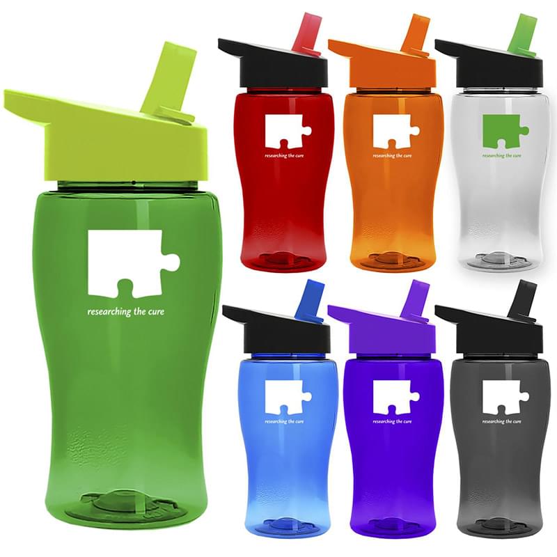 18 oz. Pure-Poly Junior Sports Bottle - Straw Handle Lid