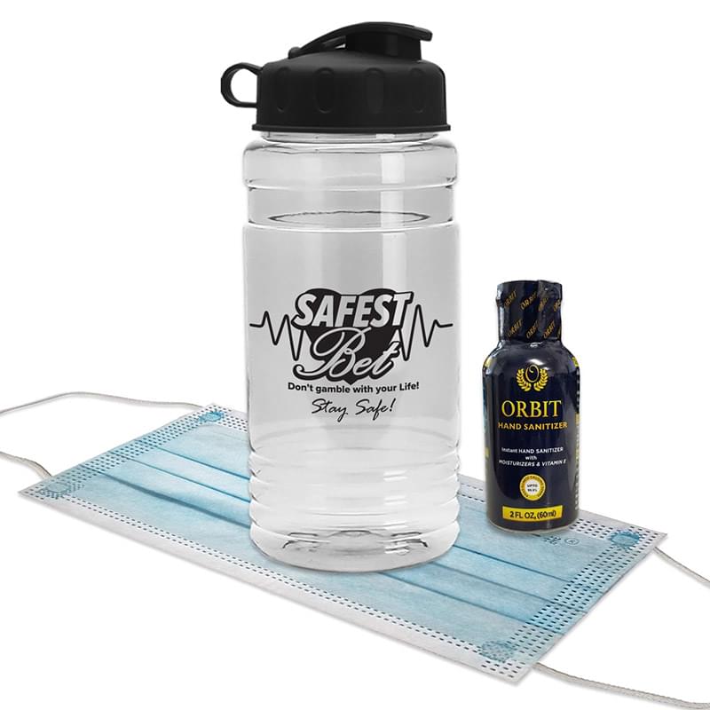 Sport Bottle with Hand Sanitizer and Mask