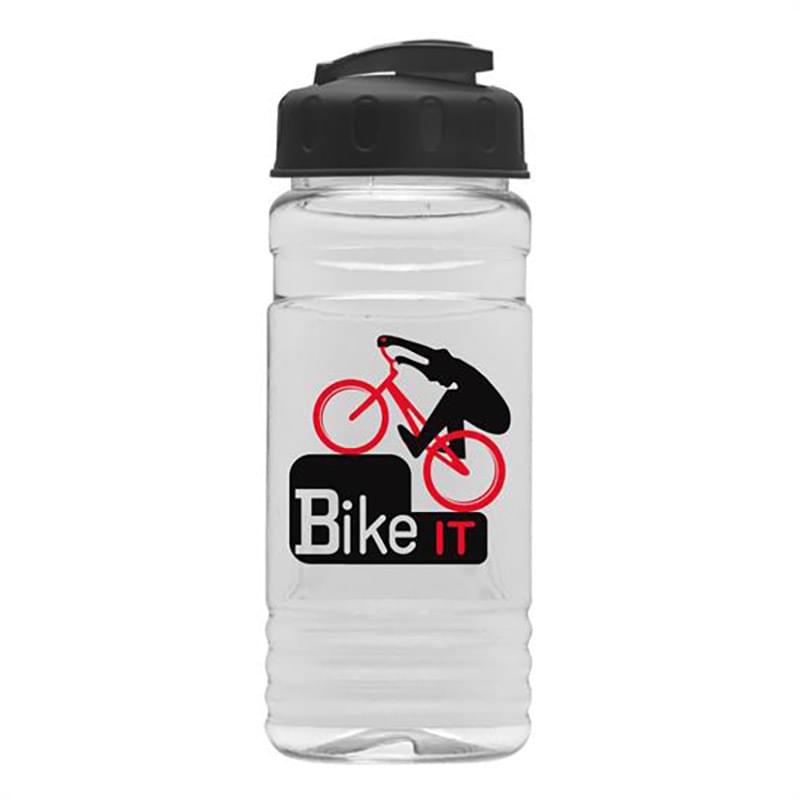 20 oz. Clear Sports Bottle with USA Flip Top Lid