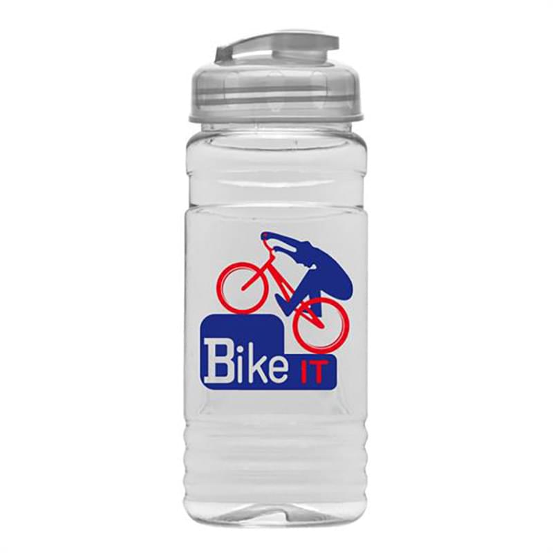 20 oz. Clear Sports Bottle with USA Flip Top Lid
