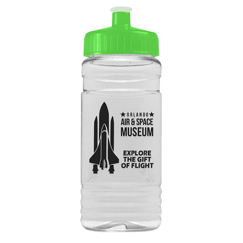 20 oz. Clear PETE Sports Bottle with Push-pull Lid