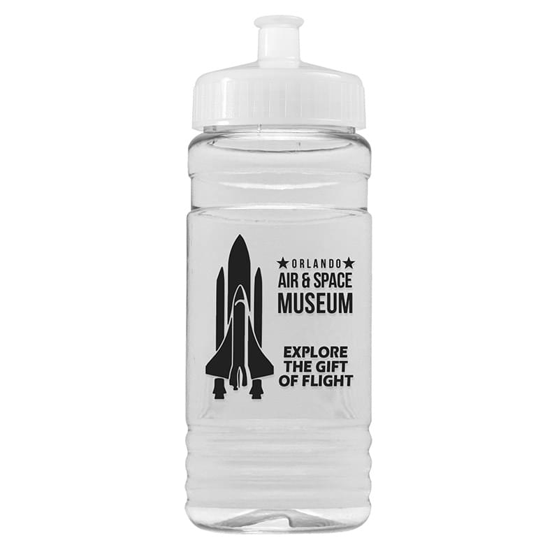 20 oz. Clear PETE Sports Bottle with Push-pull Lid