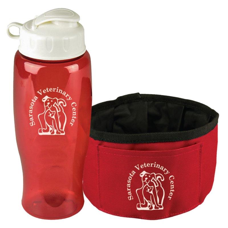 Thirsty Dog - Sports Bottle & Folding Dog Bowl