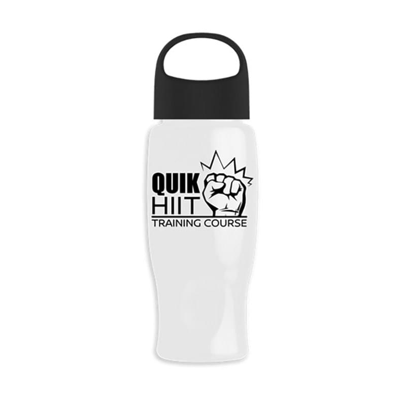 Poly-Pure - 27 oz. Transparent Bottle with Oval Crest Lid