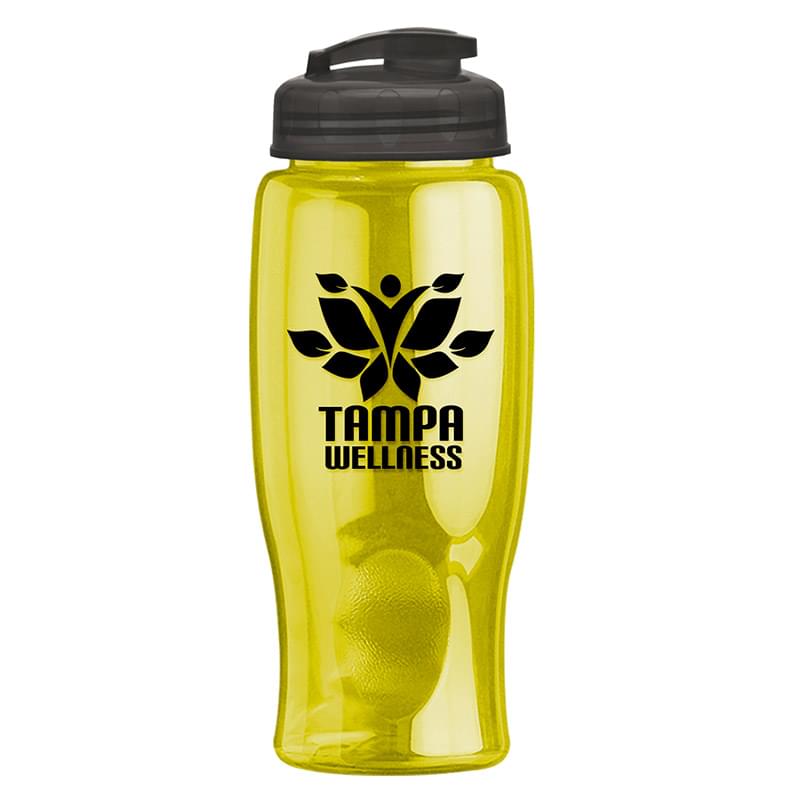 Poly-Pure - 27 oz. Transparent Bottle - Flip Lid