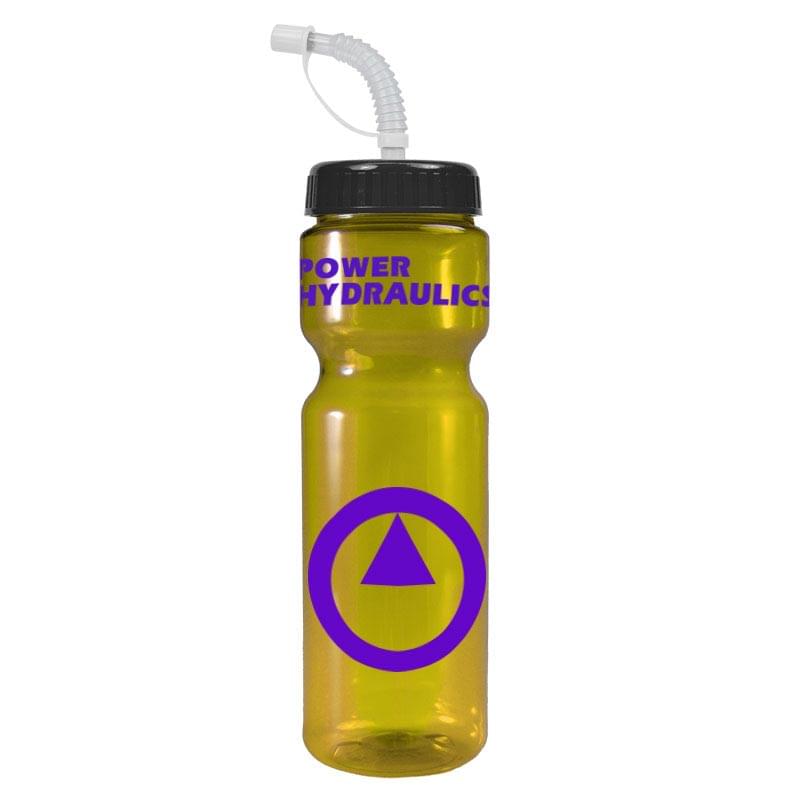 Champion 28 oz. Transparent Sports Bottle - Straw Lid