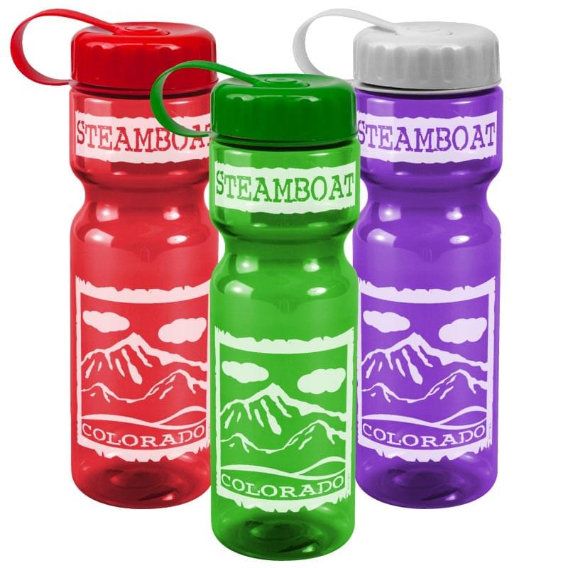 Champion - 28 oz. Trans. Bottle-Tethered Lid