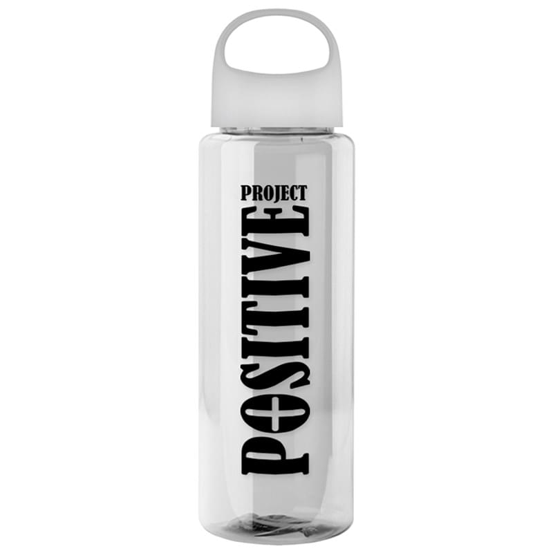 The Guzzler - 32 oz. Transparent Bottle with Oval Crest Lid