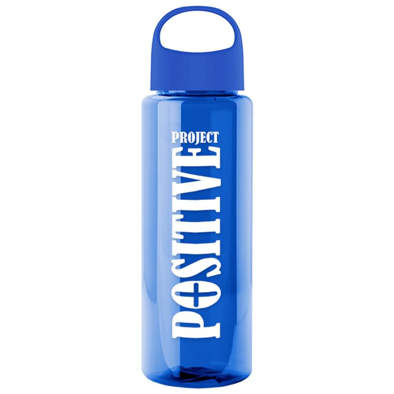 The Guzzler - 32 oz. Transparent Bottle with Oval Crest Lid