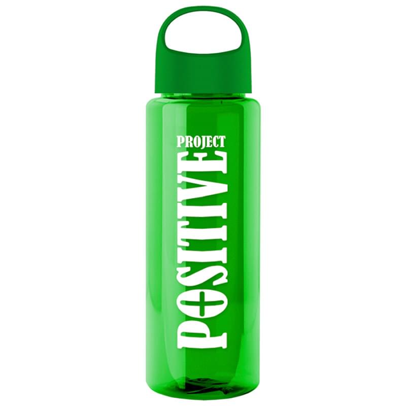 The Guzzler - 32 oz. Transparent Bottle with Oval Crest Lid