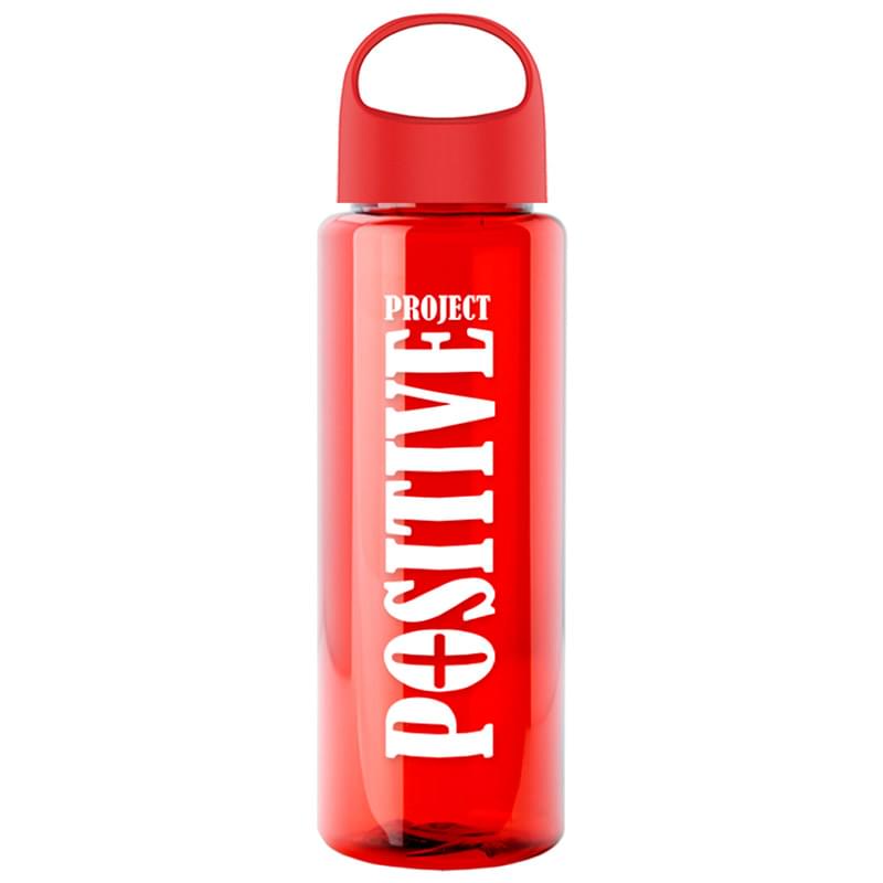 The Guzzler - 32 oz. Transparent Bottle with Oval Crest Lid