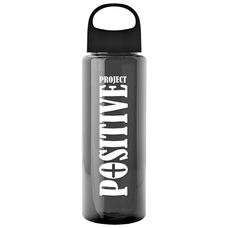 The Guzzler - 32 oz. Transparent Bottle with Oval Crest Lid