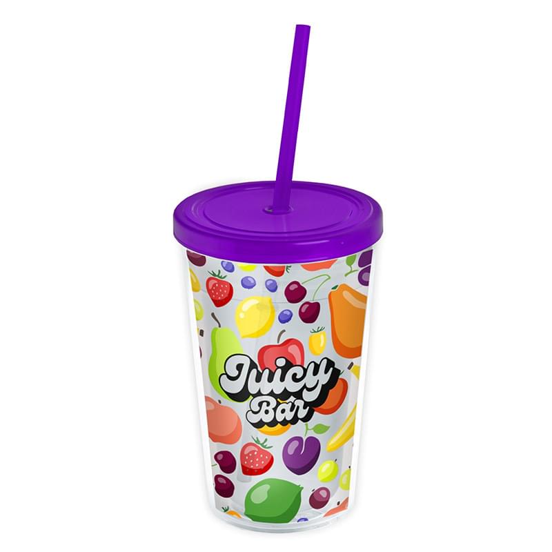 16 oz. Transparent Sentinel Tumbler with Clear Full Color insert