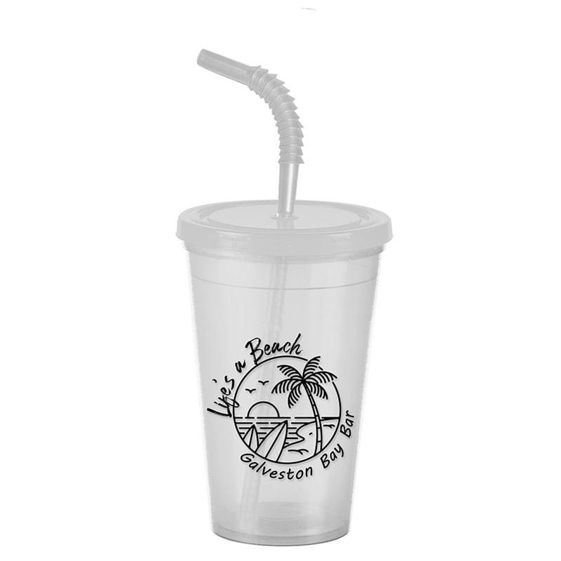 The Pioneer - 16 oz. Insulated Straw Tumbler with Flex Straw